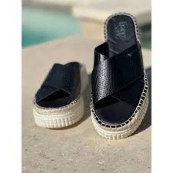 Franco Sarto Birch Slide Sandal Black Size 10 - Picture 1 of 9